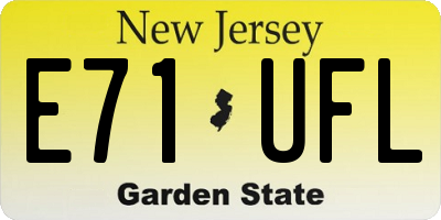NJ license plate E71UFL