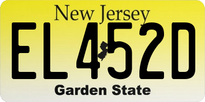 NJ license plate EL452D