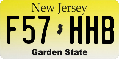 NJ license plate F57HHB