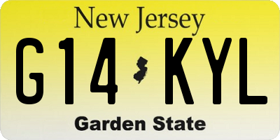 NJ license plate G14KYL