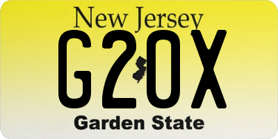 NJ license plate G20X