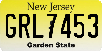 NJ license plate GRL7453