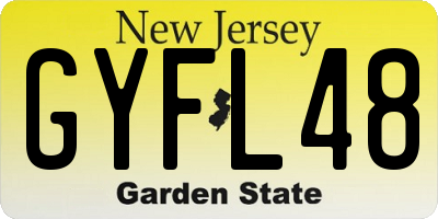 NJ license plate GYFL48