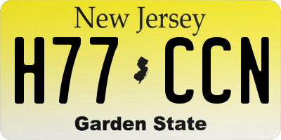 NJ license plate H77CCN