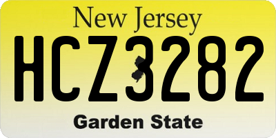NJ license plate HCZ3282