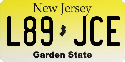 NJ license plate L89JCE