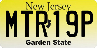 NJ license plate MTR19P