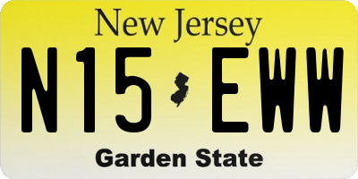 NJ license plate N15EWW