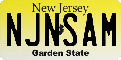 NJ license plate NJNSAM