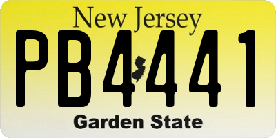 NJ license plate PB4441