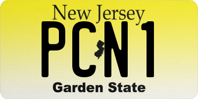 NJ license plate PCN1