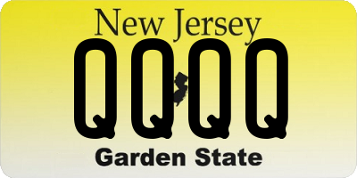 NJ license plate QQQQ
