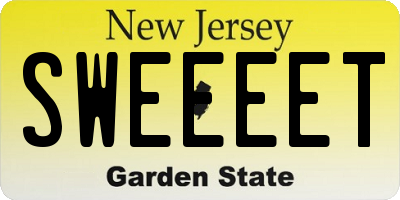NJ license plate SWEEEET