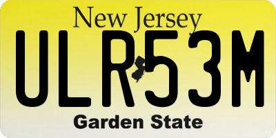 NJ license plate ULR53M