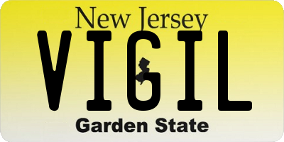 NJ license plate VIGIL