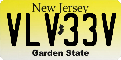 NJ license plate VLV33V