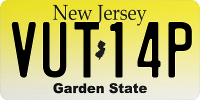 NJ license plate VUT14P