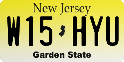 NJ license plate W15HYU