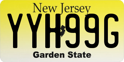 NJ license plate YYH99G