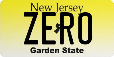 NJ license plate ZERO