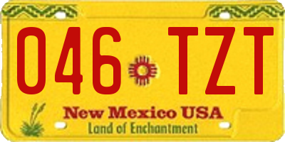 NM license plate 046TZT