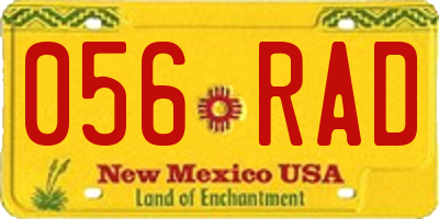 NM license plate 056RAD