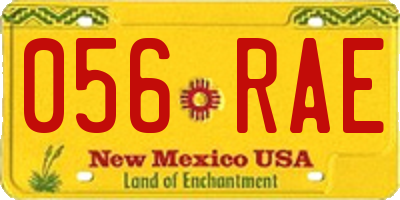 NM license plate 056RAE