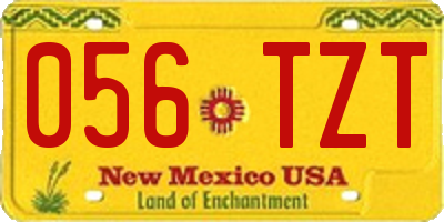 NM license plate 056TZT