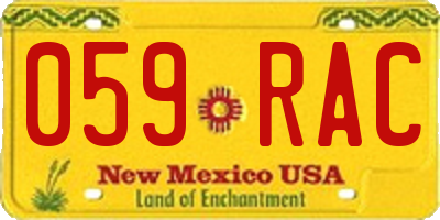 NM license plate 059RAC