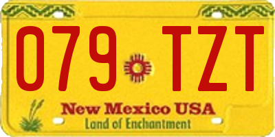 NM license plate 079TZT