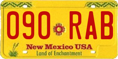 NM license plate 090RAB