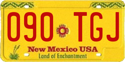 NM license plate 090TGJ