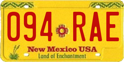 NM license plate 094RAE