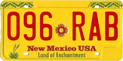 NM license plate 096RAB