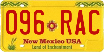 NM license plate 096RAC