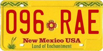 NM license plate 096RAE