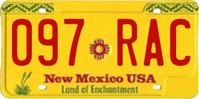 NM license plate 097RAC