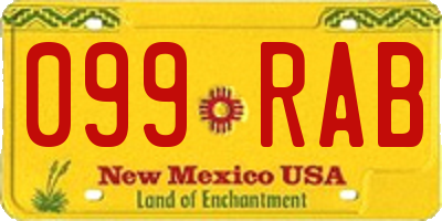 NM license plate 099RAB
