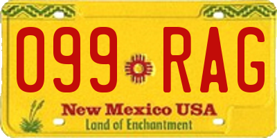 NM license plate 099RAG