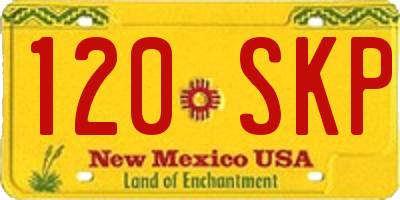 NM license plate 120SKP