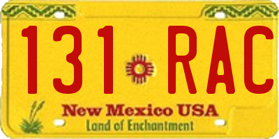 NM license plate 131RAC