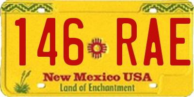 NM license plate 146RAE
