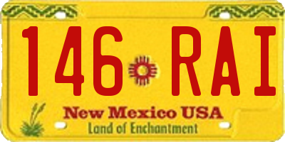 NM license plate 146RAI