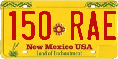 NM license plate 150RAE