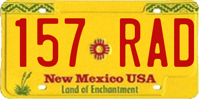 NM license plate 157RAD