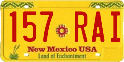 NM license plate 157RAI