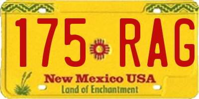 NM license plate 175RAG