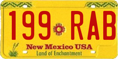 NM license plate 199RAB