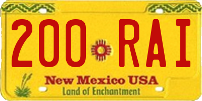 NM license plate 200RAI