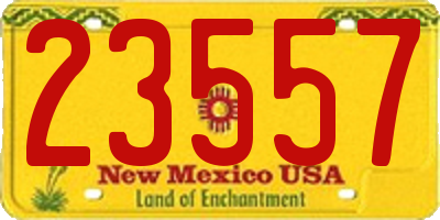 NM license plate 23557